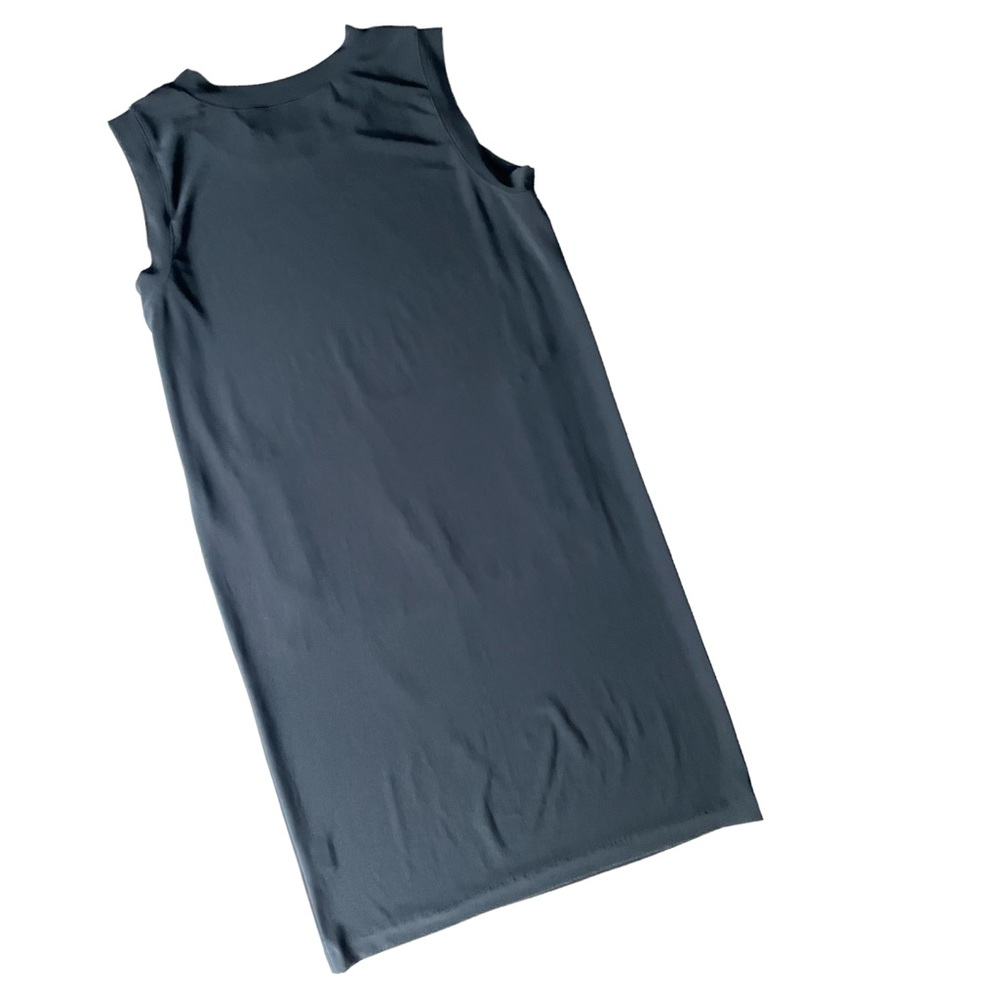 Norma Kamali Kamalikulture Black Minimalist Sleeveless Sheath Dress, Small - Picture 2 of 10